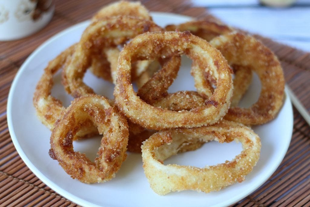 Onion rings deep-fried