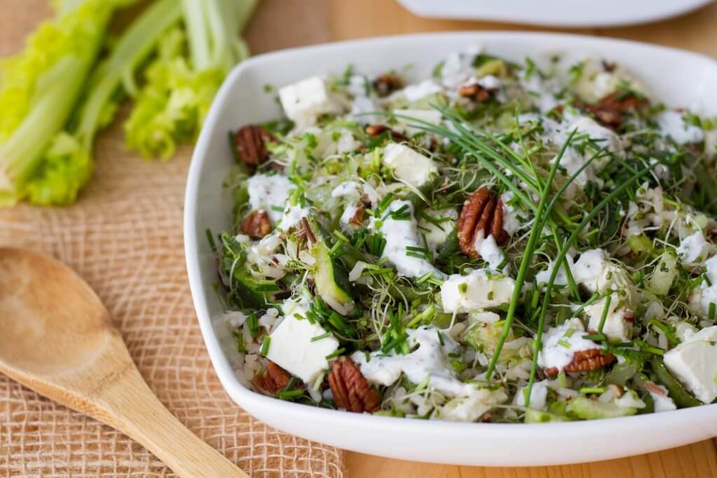 Zucchini and rice salad